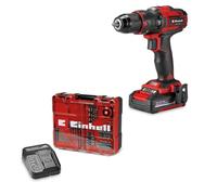 Einhell Set avvitatore a percussione TE-CD 18/40 Li-i +64 (1x 2,0 Ah) | PXC | 18 V | 40 Nm | Funzione di avvitatura a percussione | Mandrino da 13 mm | 2 vel. | batteria 2,0 Ah | 64 accessori