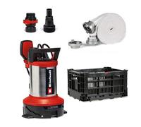 Set da inondazione Einhell GE-DP 7535 N LL ECO (750 W, corpi estranei fino a Ø 35 mm, portata max. 18.500 L/h, incl. flessibile filettato da 10 m, adattatore universale e scatola in plastica)