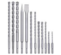 Set 10 punte e 2 scalpelli SDS Plus in valigetta