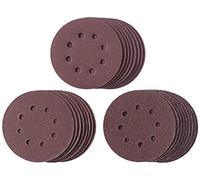 Einhell - Set di 25 pezzi di carta abrasiva (accessori per levigatrice orbitale, Ø 125 mm, 25 dischi abrasivi, 9 x P60, 8 x P120, 8 x P160, adatto per smerigliatrici orbitali Einhell)