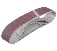 Einhell - Set di 5 nastri abrasivi originali (accessori per levigatrice a nastro, 5 nastri abrasivi per levigatrice a nastro, 50 x 686 mm, 2 x P60, 2 x P80, 1 x P120)