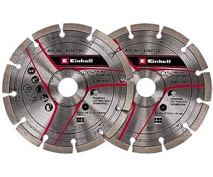 Einhell - Set di dischi da taglio diamantati originali da 125 mm, diametro 125 mm, 2 pezzi, foro da 22,23 mm, per Einhell Wall Chaser TC-MA 1300 e TE-MA 1500