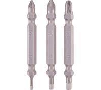 Einhell - Set di punte doppie, 3 pezzi, 65 mm, PZ/H (cromo vanadio, portata versatile, attacco E 6.3)