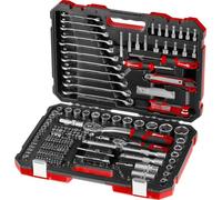 Einhell Set Utensili 233 pz (Cricchetti, Chiavi Combinate, Set Punte, Bussole, Prolunghe, Uso Versatile, Compatibilità Macchine)