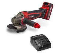 Einhell Smerigliatore angolare a batteria TE-AG 18/125-2 Li (1x 4,0 Ah) Power X-Change (18 V, 44 Nm, mandrino autoserrante da 33 mm, 20 livelli di coppia, incl. 2 batterie 4,0 Ah + caricabatterie)