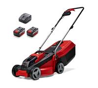 Einhell Tagliaerba a batteria GE-cm 18 Li Set Power X-Change (18 V, 30 cm di larghezza di taglio, fino a 150 m², brushless, cestino raccoglierba da 25 l, altezza di taglio 30 - 70 mm, con 2 batterie