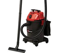 Einhell TC-VC 1825 A - Aspiratore a secco umido (1.250 Watt, potenza di aspirazione 180 mbar, presa automatica, contenitore di raccolta da 25 l, maniglia per il trasporto, con ugelli, filtro e