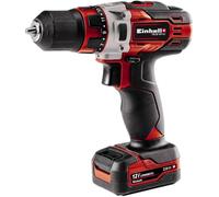 Einhell TE-CD 12/1 Li (2x2,0Ah) Trapano avvitatore a batteria (2 x 12 V, 2,0 Ah, Li-Ion, 2 velocità, vel. 1 giri al min. 0-400, vel. 2 giri al min. 0-1400, torsione 30 Nm, incl. 5 bits, 2 batterie 2,0 Ah e caricabatteria)