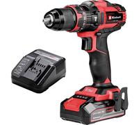 Einhell Trapano a percussione a batteria TE-CD 18/44 Li-i (1x2,5Ah) Power X-Change (18 V, 44 Nm, funzione percussione, mandrino in metallo 13 mm, 2 velocità, batteria da 2,5 Ah e caricabatterie)