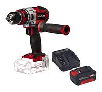einhell Te-CD 18 Brushless-Solo Trapano Avvitatore a Batteria, 1.800 RPM, 18 V, Rosso, Senza Caricabatteria + Power-X-Change Starter Kit, Caricabatteria e Batteria da 4000 mAh Li-Ion, Nero, Rosso