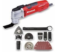 Einhell TE-MG 300 EQ Utensile Multifunzione, 300 W per segare, tagliare, levigare, 2 lame da sega, 2 lame a immersione, 6 tamponi abrasivi