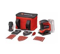 Einhell Smerigliatrice a batteria TE-OS 18/113, 3 X Li-Solo Power X-Change (18 V, levigatrice orbitale, 3 X piastre abrasive intercambiabili, circuito oscillante da 1,8 mm, accessori senza batteria)