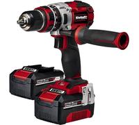 Einhell Trapano avvitatore a percussione a batteria TE-CD 18 Li-i BL Power X-Change (18 V, coppia: 60 Nm, 22 posizioni, versione kit, libro con 2 batterie da 3,0 Ah e caricabatterie)