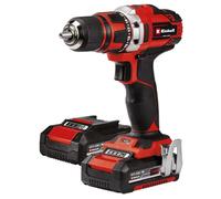 Einhell trapano avvitatore cordless TE-CD 18/40-1 Li Kit Power X-Change (18 V, 40 Nm, mandrino 13 mm, 2 velocità, 21 impostazioni coppia + foratura, incl. 2x 2,0 Ah batterie e caricatore)