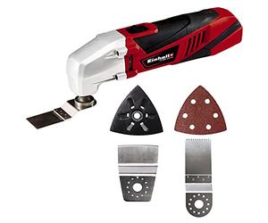 Einhell Utensile multifunzione TC-MG 220/1 E | 220 W | regol. elettronica | attacco magnetico a 4 poli | adattatore per aspirazione polvere | piastra abrasiva triangolare