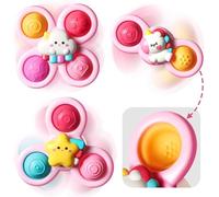Einhorn Fidget Spinner per bambini di 1 anno, ragazze giocattoli di fantasia che ruotano per l'età di 1-2 3 anni, giocattoli sensoriali per il bagno dei bambini 12 18 mesi regalo