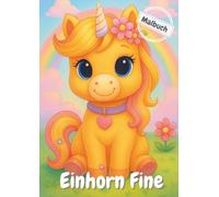 Einhorn Fine: Malbuch, A4-Format, einseitig bedruckt