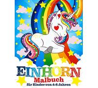 Einhorn-Malbuch für Kinder von 4-8 Jahren