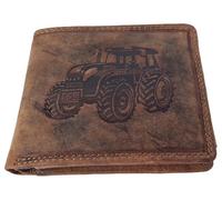 Einkaufszauber Vera Pelle Borsa Trattore Agricoltura Rustico, marrone, 12x9x3cm, Rustico