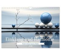 Einklang und Harmonie (Wandkalender 2026 DIN A4 quer), CALVENDO Monatskalender: Finde deine innere Ruhe und lebe in Einklang und Harmonie KI generierte minimalistische Abbildungen