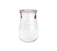 EINKOCHWELT Vetro con bordo rotondo, 1750 ml, con coperchio, 100 mm, trasparente