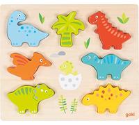 Einlegepuzzle Dinosaurier: 28,5 x 23,5 x 1,8 cm, Holz, 7 Teile, per Stück