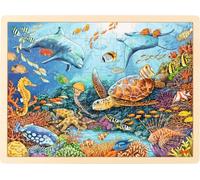 Einlegepuzzle Great Barrier Reef: 40 x 30 x 0,8 cm, Holz, 96 Teile, per Stück