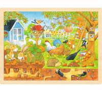 GOKI 57743 Tiere Puzzle, Our Garden-Over and Underground, Multicoloured