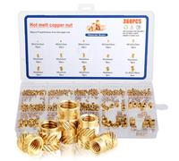 Einschmelzgewinde Einpressmuttern per Stampa 3D - Set da 360 Pezzi Inserti Filettati in Ottone M2.5/M3/M4/M5/M6 - Per Elettronica, Auto, Costruzione di Dispositivi