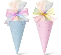 Einschulung Kleine Schultüte - Set di 2 decorazioni per feste, a sorpresa per fratelli e sorelle, come piccolo sacchetto regalo o per il rientro a scuola, kit per la creazione di cornetti di ritorno a