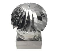 EINSIDE Comignolo girevole, Cappello eolico per camini in acciaio inox AISI 304, Base quadrata 37 x 37 cm