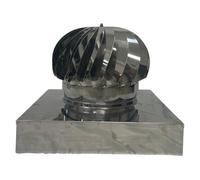 EINSIDE Comignolo girevole, Cappello eolico per camini in acciaio inox AISI 304, Base quadrata 52 x 52 cm