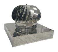 EINSIDE Comignolo girevole, Cappello eolico per camini in acciaio inox AISI 304, Base rettangolare 42 x 52 cm
