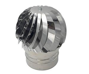 EINSIDE Comignolo girevole, Cappello eolico per camini in acciaio inox AISI 304, Base tonda, ø 130 mm