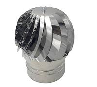 EINSIDE Comignolo girevole, Cappello eolico per camini in acciaio inox AISI 304, Base tonda, ø 150 mm
