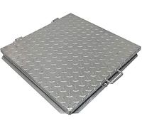 EINSIDE Coperchio cisterna, Chiusino per cisterna zincato bugnato, Tombino zincato per ispezione, 100 x 100 cm