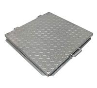 EINSIDE Coperchio cisterna, Chiusino per cisterna zincato bugnato, Tombino zincato per ispezione, 90 x 90 cm