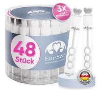 EinsSein 48x Bolle di sapone matrimonio Vetro d’amore bianco wedding bubbles sposi nozze festa compleanno battesimo decorazioni tavolo