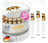 EinsSein 48x Bolle di sapone matrimonio Vetro d’amore oro lucido wedding bubbles sposi nozze festa compleanno battesimo decorazioni tavolo regalo