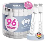EinsSein 96x Bolle di sapone matrimonio Vetro d’amore Box bianco wedding bubbles sposi nozze festa compleanno battesimo decorazioni tavolo regalo