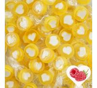 EinsSein Caramelle Cuore giallo-oro-bianco Pasqua 1kg | Rocks caramelle matrimonio | decorazione della tavola per Battesimo, San Valentino, Communione, Festa di compleanno per bambini | Regali