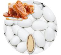 EinsSein Confetti di Cioccolato Caramello bianco 500g Ripieni con Mandorle | 80 pezzo per Matrimonio Battesimo Comunione Cresima e Laurea Confettata | Decorazioni Bomboniere
