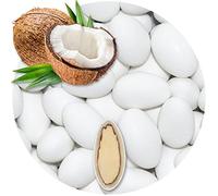 EinsSein Confetti di Cioccolato Cocco bianco 1kg Ripieni con Mandorle | 160 pezzo per Confettata per Matrimonio Battesimo Comunione Cresima e Laurea Confettata | Decorazioni Bomboniere