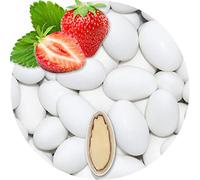 EinsSein Confetti di Cioccolato Fragola bianco 1kg Ripieni con Mandorle | 160 pezzo per Confettata per Matrimonio Battesimo Comunione Cresima e Laurea Confettata | Decorazioni Bomboniere