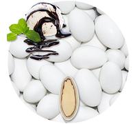 EinsSein Confetti di Cioccolato Stracciatella bianco 1kg Ripieni con Mandorle | 160 pezzo per Confettata per Matrimonio Battesimo Comunione Cresima e Laurea Confettata | Decorazioni Bomboniere