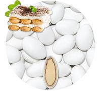EinsSein Confetti di Cioccolato Tiramisu bianco 500g Ripieni con Mandorle | 80 pezzo per Matrimonio Battesimo Comunione Cresima e Laurea Confettata | Decorazioni Bomboniere