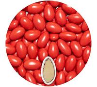 EinsSein Confetti di Mandorla Matrimonio Colorato rosso chiaro 500g | 120 pezzzo Confettata per Comunione Battesimo Cresima Nascita e Laurea | Decorazioni Bomboniere per Bimba Cuoricini