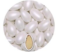 EinsSein Confetti di Mandorla Matrimonio Conchiglia bianco perla 1kg | 250 pezzzo Confettata per Comunione Battesimo Cresima Nascita e Laurea | Decorazioni Bomboniere per Bimba Cuoricini