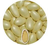 EinsSein Confetti di Mandorla Matrimonio Conchiglia cremoso perla 500g | 125 pezzzo Confettata per Comunione Battesimo Cresima Nascita e Laurea | Decorazioni Bomboniere per Bimba Cuoricini
