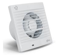 EINTTAX Aspiratore Bagno 100 mm, silenzioso, 34 dB, Con timer e valvola di ritegno, per bagno, cucina, WC, garage, cantina, bianco